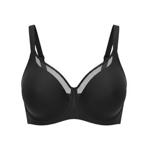 HSIA Womens Underwire Minimizer Full Coverage Bra Black 44D Mesh
